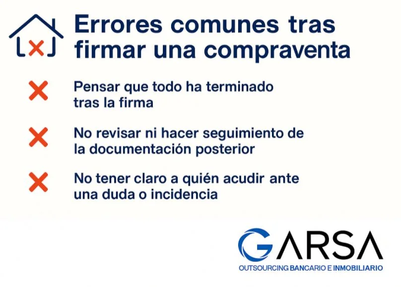 ERRORES COMUNES TRAS FIRMAR UNA COMPRAVENTA